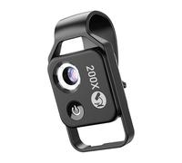Microscope CPL facile à transporter avec zoom 200x et lumière LED Champ de vision clair Applications fortes pour Smartphone haute résolution Imagerie