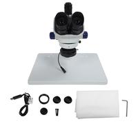 Microscope de Large Large, Microscope Trinoculaire composé de Zoom de 3,5X - 100x avec Une Inclinaison de 45 Degrés, Rotation à 360 Degrés, Champ Large, Microscope