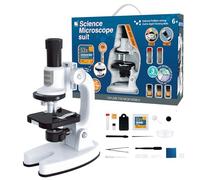 Microscope De Luxe Smart 1200x avec Support pour Téléphone Portable, Manuel et Accessoires, 17pcs, Blanc - Jouets pour Enfants de 8 Ans et Plus