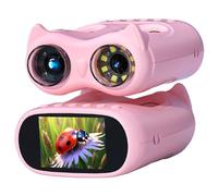 Microscope de poche 3 en 1 pour enfants, microscope portable 1000x et jumelles 10x pour enfants et appareil photo et caméra vidéo - Kits scientifiques STEM Toys - Cadeaux pour filles et garçons âgés