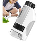 Microscope de poche, 60x to 120x Microscope, Kids Beginner Microscope, LED Light Microscope with Portable and Compact Design 1.97x1.18x3.82 Pouces for Science Experiments (1 Piece)