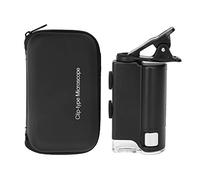 Microscope de Poche Éclairé par LED 60X-100X, Microscope Optique Portable à Clip 7751W, avec Loupe de Lumière UV Contrefaite pour la Maison, le Bureau, le Laboratoire, la Bijouterie
