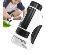 Microscope de poche grossissant 60 à 120 fois pour enfants avec source de lumière LED | Expériences scientifiques pour enfants, kits de sciences éducatives pour observation microbiologique
