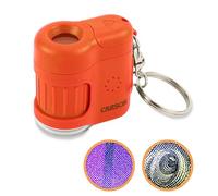 Microscope de Poche MicroMini 20x de Carson avec lumière UV et Lampe de Poche LED intégrées - Orange, Taille Moyenne (MM-280O)