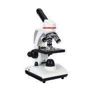 Microscope de Poche Microscope monoculaire Portable for étudiants, stéréoscopique 1600 Fois, Source Lumineuse supérieure et inférieure à LED Portable