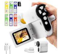 Microscope de poche portable 100X à 1000X pour enfants à partir de 8 ans avec écran IPS 2.0" et 6 LED, microscope numérique réglable pour observer et apprendre, explorer en plein air