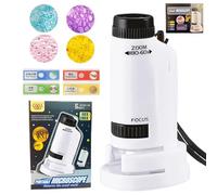 Microscope de Poche Portable 60X-180X Mini - Kit Explorateur Enfant - Pour Étudiants Science et Jeu