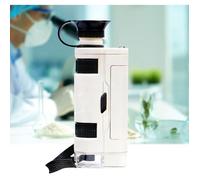 Microscope de poche pour enfants 60x-120x Microscope à lumière zoom éclairé par LED Se connecter au téléphone Grossissement 1000x