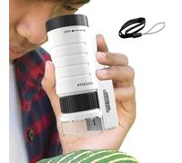 Microscope de poche pour enfants - Microscope manuel pour tout-petits - Microscope LED réglable pour petits scientifiques pour enfants, petits scientifiques, étudiants