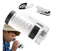 Microscope de Poche pour - Jouet éducatif Portable STEM, Outil de grossissement LED réglable pour lespetits scientifiques | pour lesenfants, lesétudiants, lesactivités d'exploration en ple
