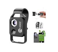 Microscope de téléphone avec lentille CPL/lumière LED, 2025 nouveau Nano Zoom 200X Mini microscope de poche avec clip universel, accessoires de microscope numérique de poche portable pour téléphone