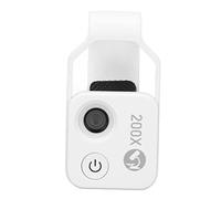 Microscope de Téléphone de Poche, Zoom 200X, Loupe à Clipser avec Lumière LED, Objectif Microscopique Portable CPL HD, Microworld pour Adultes et Enfants âgés de 8 à 12 Ans (White)