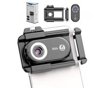 Microscope de téléphone, mini microscope numérique de poche, nano zoom 100-200x pour téléphone, téléphone portable, micro objectif avec objectif CPL clip universel pour smartphone