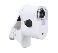 Microscope de Téléphone Portable à Zoom 60X, Loupe avec Lumière UV LED, Imagerie HD, Compacte et Portable, pour la Détection de Devises, Compatible avecpour Smartphones OSX