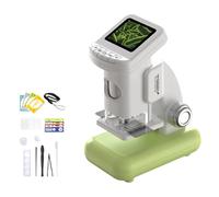 Microscope d'exploration portable pour enfants avec mode support, écran couleur, fente pour carte mémoire, adapté pour une analyse détaillée, microscope numérique à lumière réglable