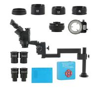 Microscope d'observation 55MP 4K HDMI USB Caméra vidéo avec bras articulé rotatif universel 3.5X-180X Simul Focal Trinoculaire Zoom Microscope
