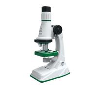 Microscope éducatif optique 200x 1200x, blanc vert | Microscope à piles pour l'exploration scientifique et l'inspection des loisirs, la biologie pédagogique