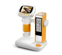 Microscope éducatif pour enfants - Vidéo 2 MP - Minuterie intégrée - Convient pour les expériences en salle de classe à la maison - Projets scientifiques - Microscope LED réglable pour étudiants