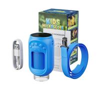 Microscope électronique 2MP avec visualisation à l'écran, bleu | Disposition de contrôle des boutons, étude de la nature, examen informatique, utilisation de voyage, portable