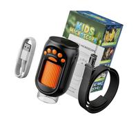 Microscope électronique 2MP avec visualisation à l'écran, noir | Disposition de contrôle des boutons, étude de la nature, examen informatique, utilisation de voyage, portable