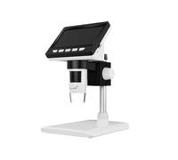 Microscope électronique à écran de 4,3 pouces avec résolution HD 1080P, microscope de bureau de réparation industrielle 1000x(White)