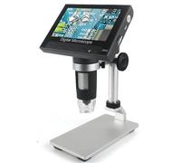Microscope électronique numérique USB, écran LCD 4.3 pouces, Endoscope, enregistrement 1000x2 mégapixels avec support 8 LED for réparation et soudage(Aluminum bracket)