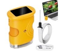 Microscope Enfant - Grossissement 1000X Rechargeable Jouet Éducatif Microscope Numérique Écran 2 Pouces | Filles Garçons Maison École Laboratoire Extérieur Nature Apprentissage