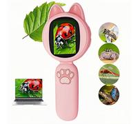 Microscope Enfant, Microscope de Poche Numérique Portable, Cadeau Fille 3-12 Ans Fille Jouet Cadeau Noel Chasse au Tresor Enfant Anniversaire Ordinateur Enfant 3 4 5 6 7-10 11 12 Ans Educatif