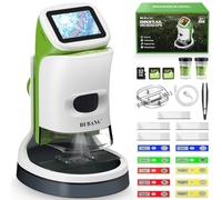 Microscope Enfant Numérique avec Support Amovible : 6-12 ans | 1000X | Écran 4K | Carte 32 Go | Boîte à insectes | Lames | Photo & vidéo | Filles & garçons dès 6 ans