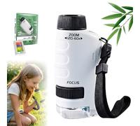 Microscope Enfant portabl, Microscope de Poche pour Enfants, idéal pour Les découvertes en extérieur et en intérieur (A)