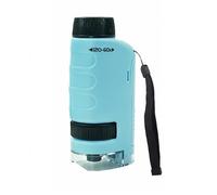 Microscope Enfant Portable 60x-120x, Microscope de Poche Éducatif avec LED, Petit Scope Enfant avec Lamelles | Jouet Scientifique Filles Garçons 4-16 Ans (Bleu)