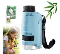 Microscope Enfant Portable, Microscope de Poche pour Enfants, idéal pour Les découvertes en extérieur et en intérieur (B)