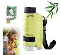 Microscope Enfant Portable, Microscope de Poche pour Enfants, idéal pour Les découvertes en extérieur et en intérieur (C)