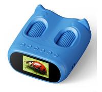 Microscope et télescope portable 2 en 1 avec écran IPS de 2", grossissement 1000x, batterie 600 mAh, 8 LED pour l'éducation des enfants, étudiants, orange (bleu)