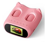 Microscope et télescope portable 2 en 1 avec écran IPS de 2", grossissement 1000x, batterie 600 mAh, 8 LED pour l'éducation des enfants et des étudiants - Orange (rose)