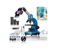 Microscope Etudiant Biolux Sel - Grossissement 40X-1600X - Kit D'Expérimentation - Bleu