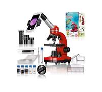 Microscope Etudiant Biolux Sel - Grossissement 40X-1600X - Kit D'Expérimentation - Rouge