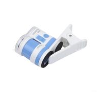 Microscope grossissant portable 60x avec lumière blanche LED et clip pour téléphone intelligent, coque en ABS, lentille acrylique, pour utilisation éducative et exploration amateur (bleu)