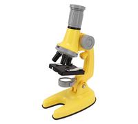 Microscope Haute Définition pour Enfants, 3 Grossissements Prise de Téléphone Science Microscope Kit Haute Définition pour Expérience (Jaune)