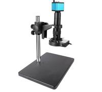 Microscope industriel CCD caméra 16MP avec anneau lumineux LED, support stéréo, réglable pour l'épaisseur et la position, prend en charge carte TF et 8 lignes droites, idéal pour une utilisation en