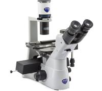 Microscope inversé Optika IM-3LD4, trino, IOS U-PLAN F, LED-FLUO, LWD, 400x, 4 emplacements de filtre vides