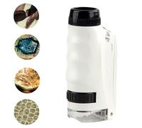 Microscope - Jouet Portable | Microscope pour à grossissement 60X-120X avec éclairage LED pour Les expériences d'apprentissage STEM, découverte, école à Domicile, Salle de Classe, Laboratoire,