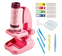 Microscope Jouet pour,Microscope Éducatif avec Grossissement de 60X à 180X - Jouet d'Expérience Scientifique Biologique conçu pour Les de 2 Ans et Plus, Filles Garçons Tout-Petits