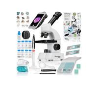 Microscope BRESSER JUNIOR 40-640x avec Set d'Accessoires intelligents avec Code QR pour plus d'Informations