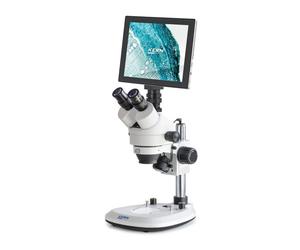Microscope Kern OZL 464C241, Greenough, Colonne, 7-45x, 10x/20, Lumière transmise, 3W LED, Caméra 5MP, USB 2.0, HDMI, WiFi, Tablet