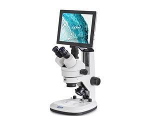 Microscope Kern OZL 468T241 Greenough, crémaillère, 7-45x, 10x/20, Lumière transmise, 3W LED, Caméra 5MP, USB 2.0, HDMI, WiFi, Tablet