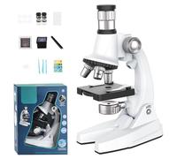 Microscope Kids, kit de Microscope pour Enfants 1200X avec lumière LED, Kits scientifiques pour Enfants de 8 à 12 Ans avec Diapositives et Outils préparés pour l'exploration à la Maison et l'écol