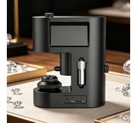 Microscope LCD à double affichage, grossissement 30-200x, lumière LED pour les tests de diamant et l'industrie textile, microscope professionnel avec écran rabattable pour des observations détaillées