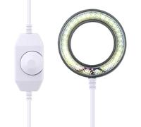 Microscope lumière LED USB Source de lumière lampe ronde réglable UV huile miroir anti-fumée pour téléphone portable ordinateur outil de réparation BGA