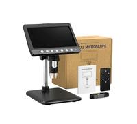 Microscope, Lunette de visée numérique IPS 7 Pouces, caméra 5MP 1200X Ultra-précise, vidéo 1080P, 8 LED for Circuit pièces pour élèves, Laboratoire Scolaire